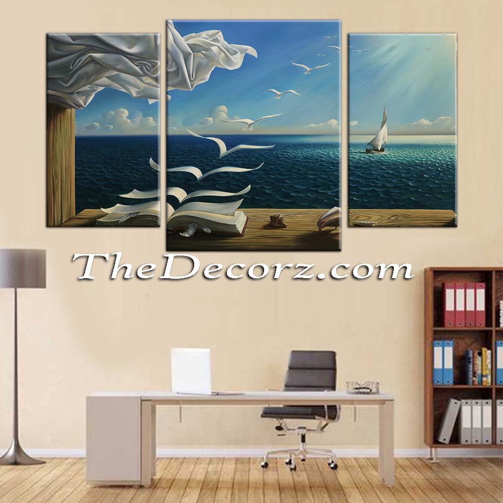 Art Work Scenery 3 Piece Printed Wall Frame