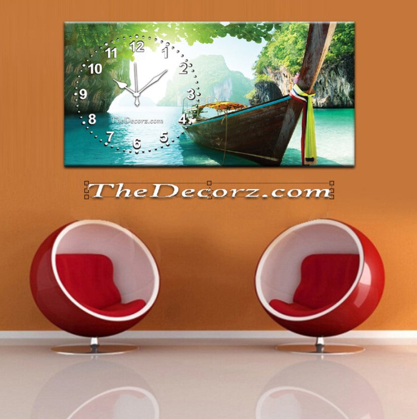Ship Scenery Printed Wall Clock