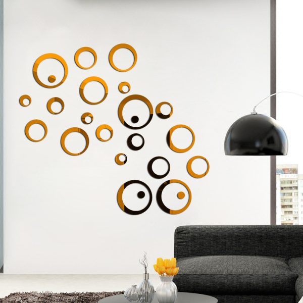 Reflecto Circles Modern Acrylic Mirror Wall Art