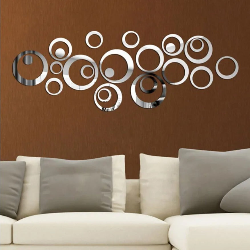Reflecto Circles Modern Acrylic Mirror Wall Art