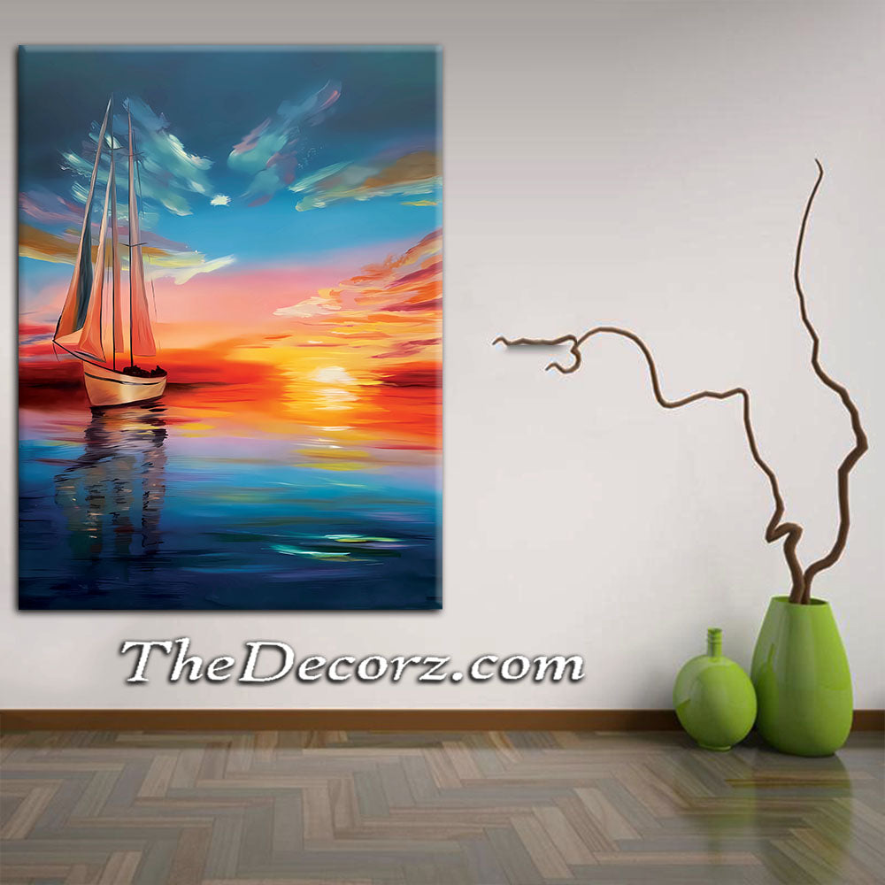 Ship Art Work Printed Wall Frame
