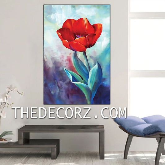 Flower Art Work Printed Wall Frame