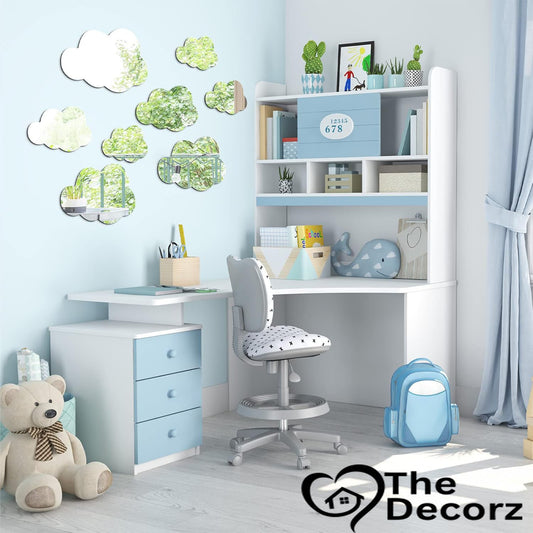 Cloud Form – 8 Pcs Acrylic Cloud Mirror Wall Art