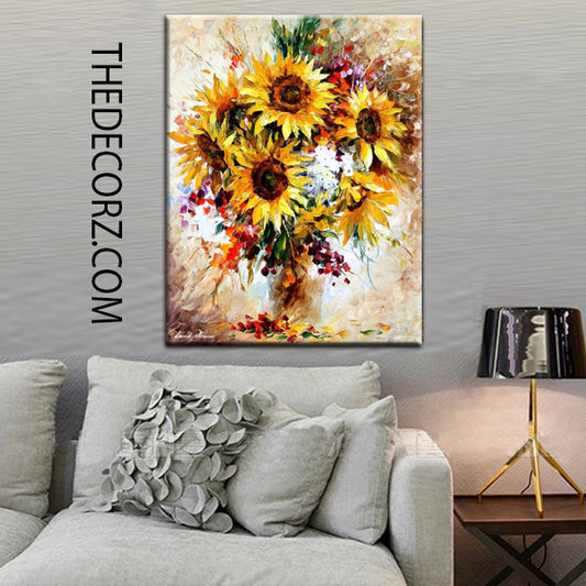 Flower Art Work Printed Wall Frame
