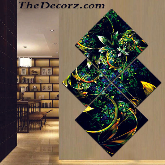 Abstract Art 4 Piece Printed Wall Frame