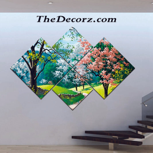 Scenry Art Work 4 Piece Printed Wall Frame