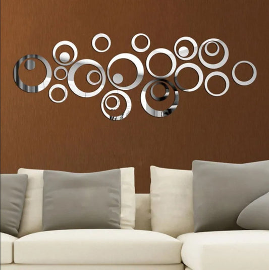 Reflecto Circles Modern Acrylic Mirror Wall Art