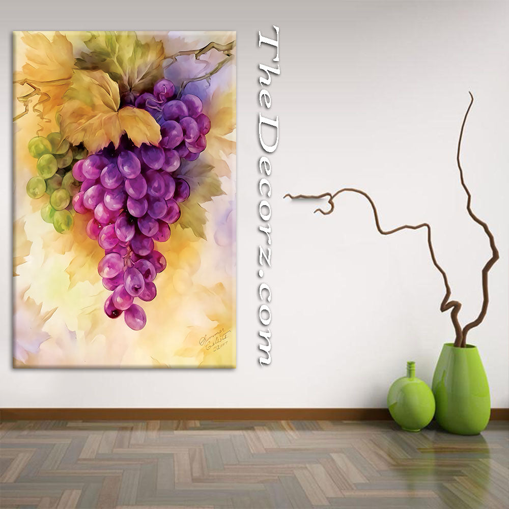 Grapes Art Work Printed Wall Frame
