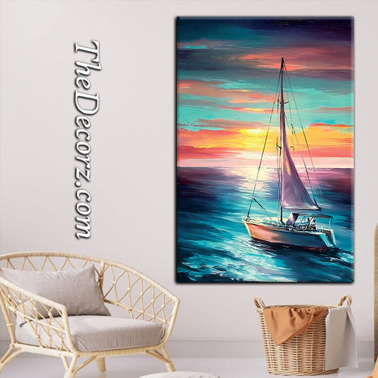 Ship Art Work Printed Wall Frame