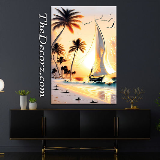 Ship Art Work Printed Wall Frame